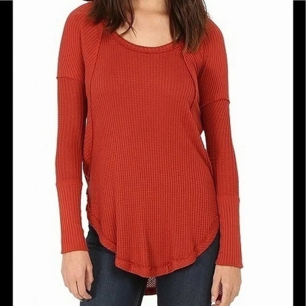 We The Free People Laguna Thermal Tunic Top x small burnt Orange